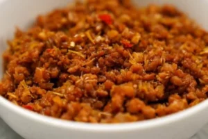 Mắm tép chưng thịt